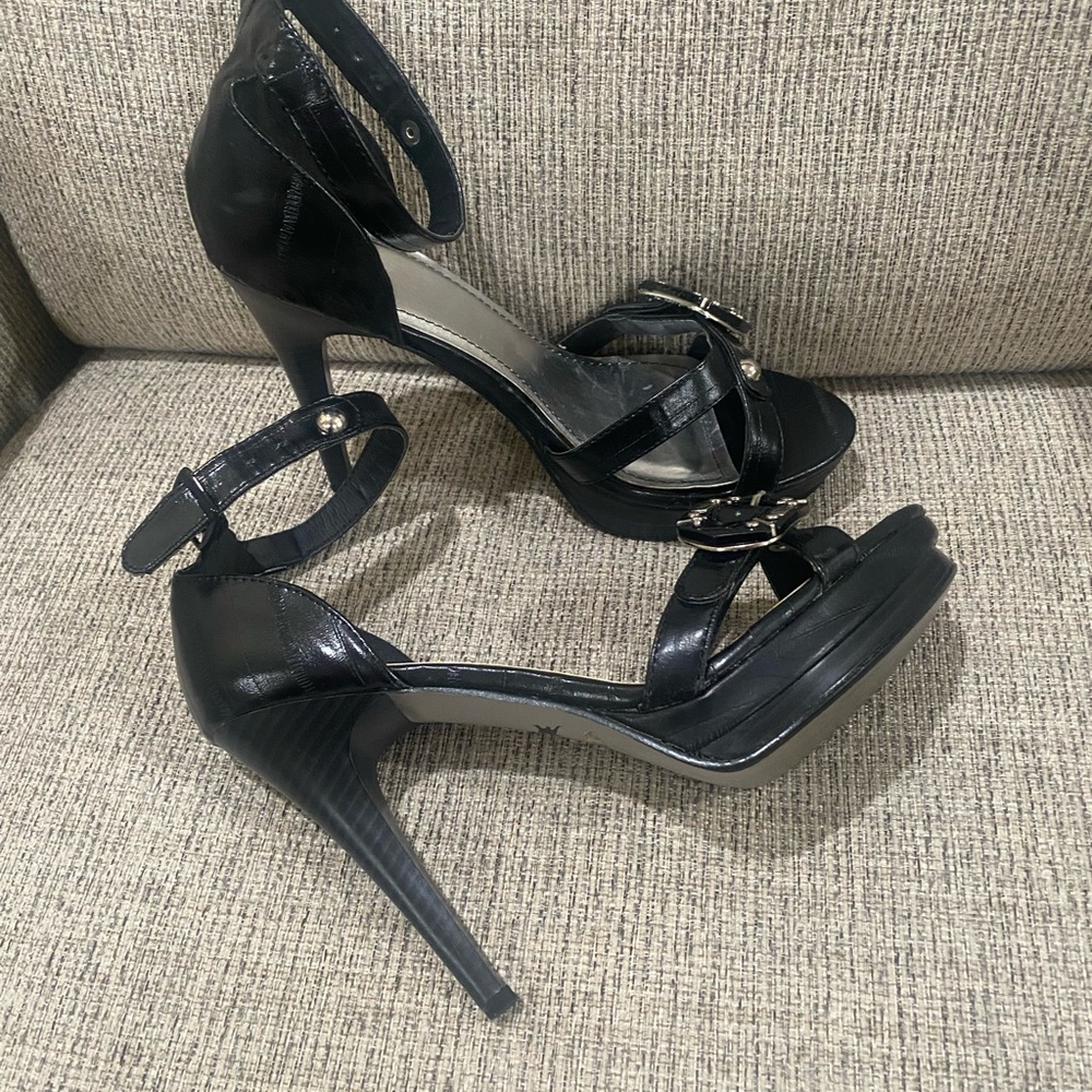 Elegant Black Strappy Heels